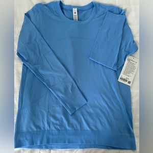 Lululemon Swiftly Relaxed Long Sleeve in blue, size 10. Brand new, with tag.
